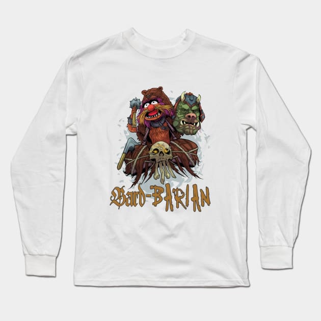 Animal The Bardbarian Long Sleeve T-Shirt by JohnLattaArt